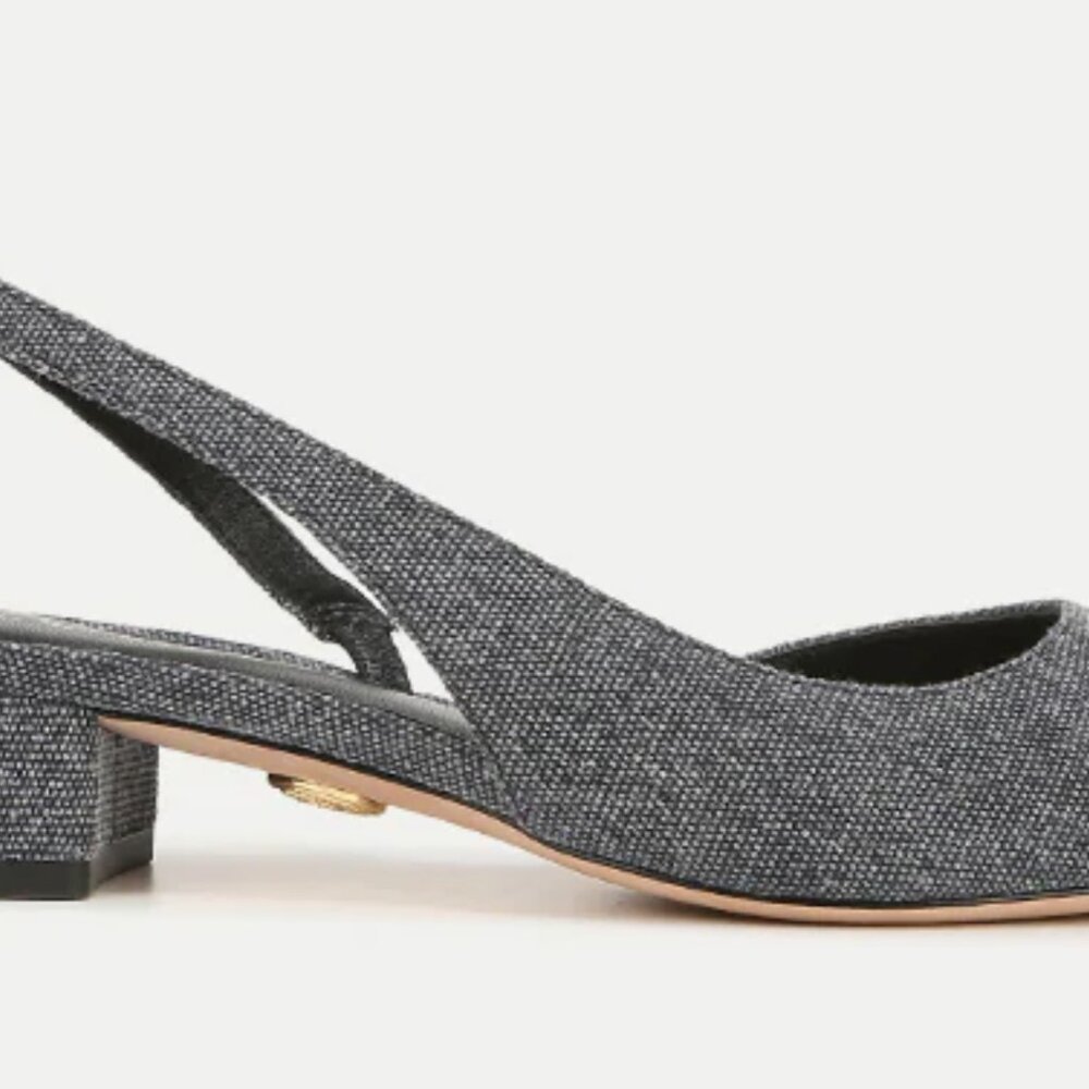 NWT - Veronica Beard, Cecile Denim Cap-Toe Slingback, Size 8